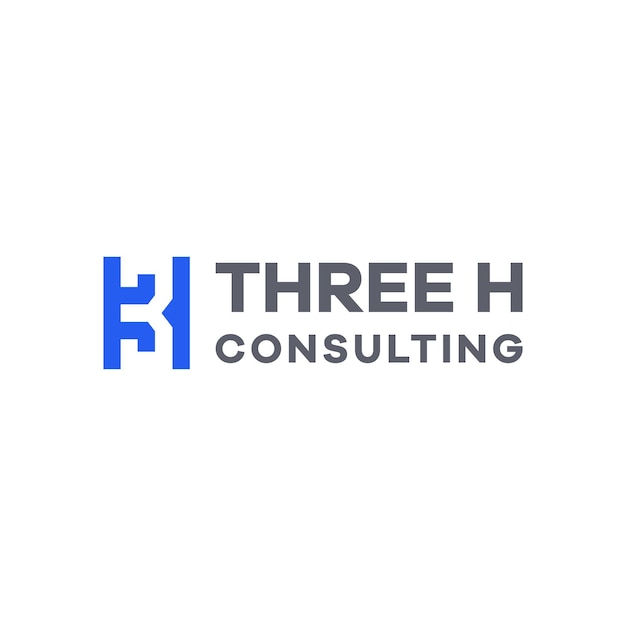 Letra H con diseño de logotipo número 3