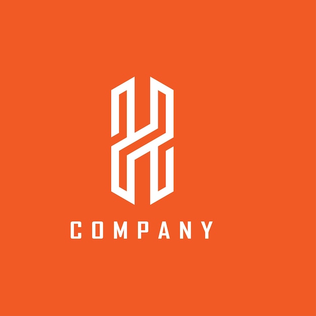 Letra H logotipo abstracto ilustración vectorial letra moderna H diseño de logotipo estilo de contorno adecuado para el logotipo de camiseta