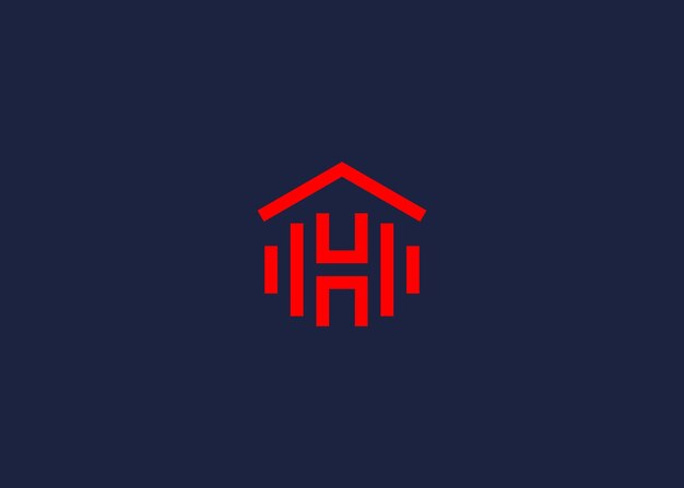 letra h con el logotipo de la casa diseño de icono inspiración de plantilla de diseño vectorial