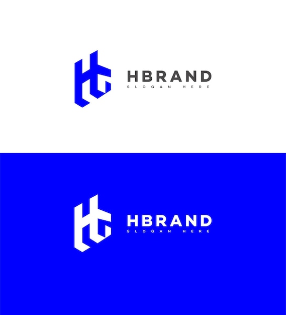 La letra H del logotipo del icono de la identidad de la marca el signo del símbolo de la letra H