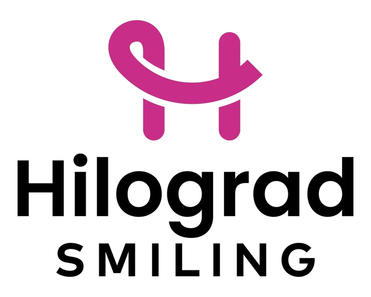 Vector letra h monograma sonrisa odontología diseño de logotipo.