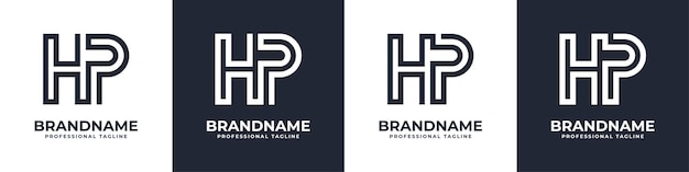 Letra HP o PH Global Technology Monogram Logo adecuado para cualquier empresa con iniciales HP o PH