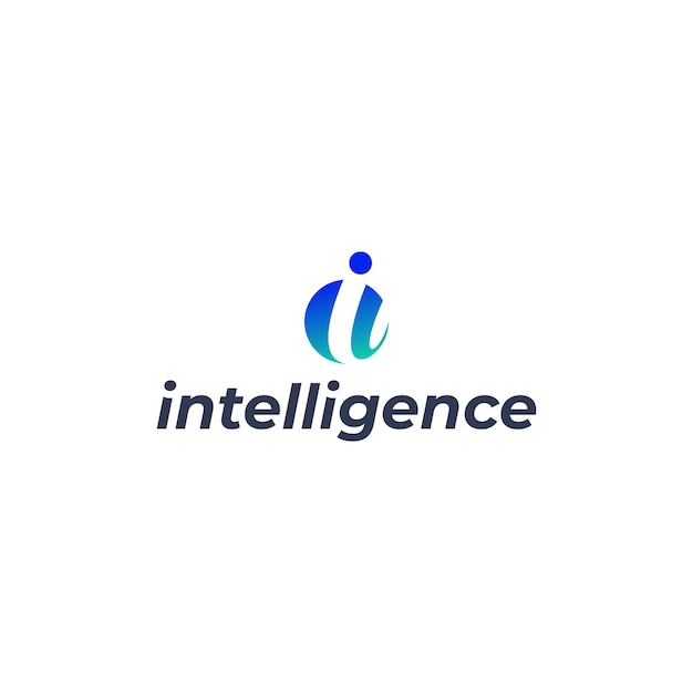 La letra i es el logotipo de conexión a la red global tecnológica moderna