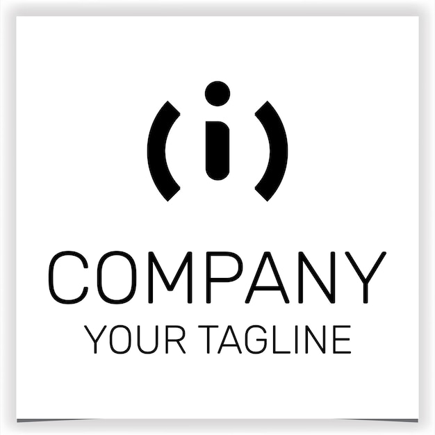 Letra i logo premium elegante plantilla vector eps 10
