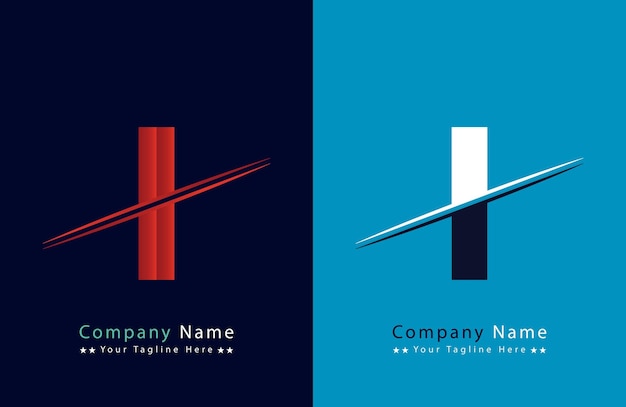 letra i logotipo colorido en el círculo Ilustración del logotipo vectorial