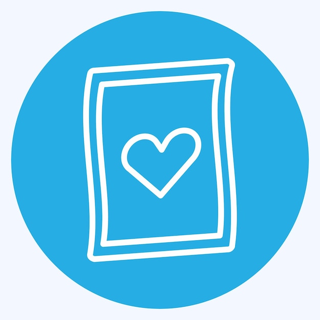 Letra de icono adecuada para símbolo de boda estilo de ojos azules diseño simple editable