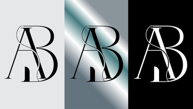 La letra inicial AB diseño de logotipo creativo símbolo moderno icono monograma