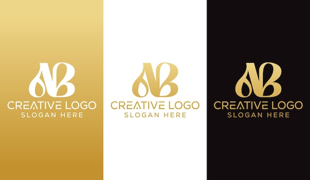 Letra inicial AB Diseño de logotipo Monograma Signo moderno creativo Símbolo Icono
