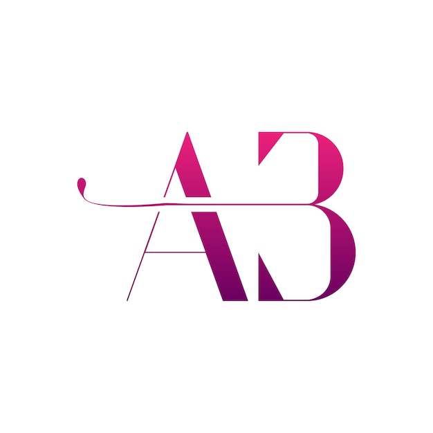 Letra inicial AB Logo AB Carta Diseño Vector Ilustración