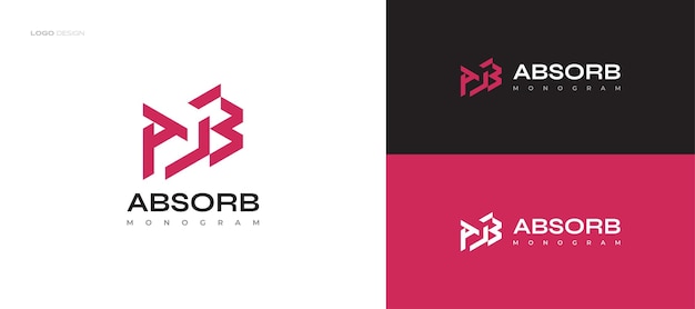 Letra inicial abstracta A y B Logo Design AB Monogram Logo