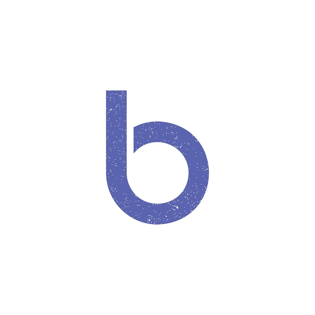 letra inicial abstracta B y O logo en color violeta aislado en fondo blanco