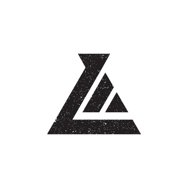Letra inicial abstracta logotipo ML o LM en color negro aislado en fondo blanco