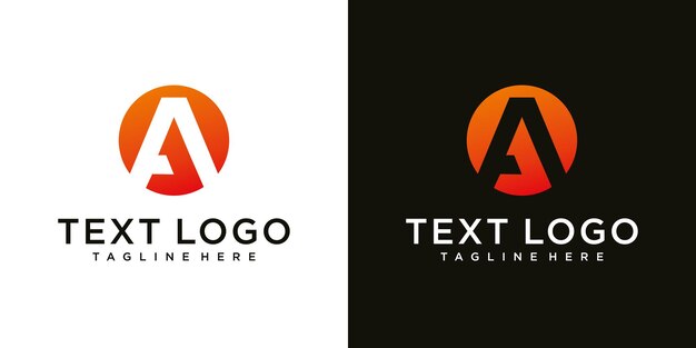 Letra inicial abstracta A plantilla de diseño de logotipo mínimo