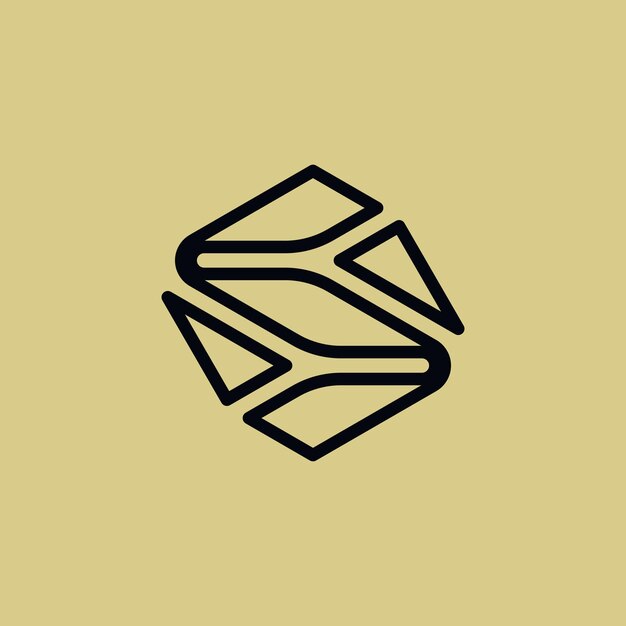 letra inicial abstracta S logotipo moderno