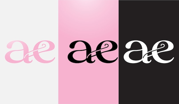 Letra inicial AE logo diseño creativo moderno símbolo icono monograma