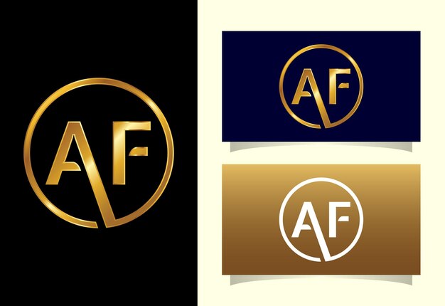 Letra inicial AF Diseño de logotipo Vector Plantilla Alfabeto gráfico Símbolo para negocios corporativos