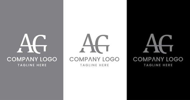 Letra inicial AG Diseño de logotipo Signo de símbolo moderno creativo excepcional