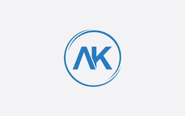 La letra inicial AK Diseño del logotipo Vector plantilla Resumen de la letra AK diseño del logotipo
