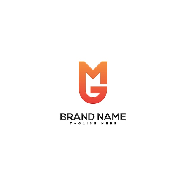 Letra inicial del alfabeto MG Vector de plantilla de diseño del logotipo de GM