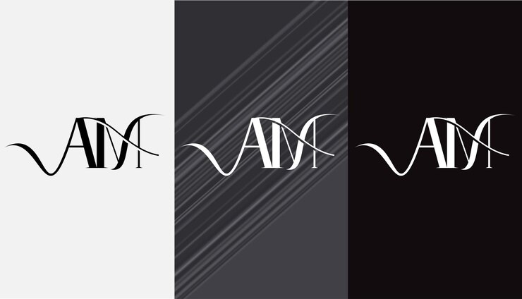 Vector letra inicial am logo diseño creativo moderno símbolo icono monograma