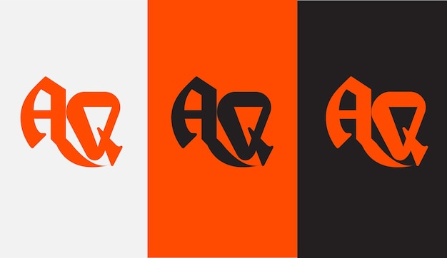 Letra inicial AQ logo diseño creativo moderno símbolo icono monograma