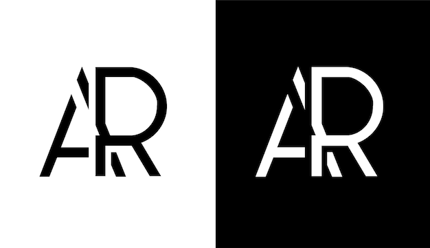 La letra inicial AR diseño de logotipo creativo símbolo moderno icono monograma