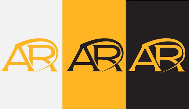 La letra inicial AR diseño de logotipo creativo símbolo moderno icono monograma