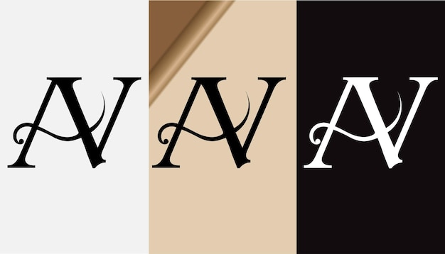 La letra inicial AV diseño de logotipo creativo símbolo moderno icono monograma
