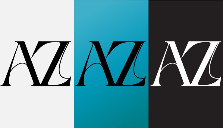 Vector letra inicial az logo diseño creativo moderno símbolo icono monograma