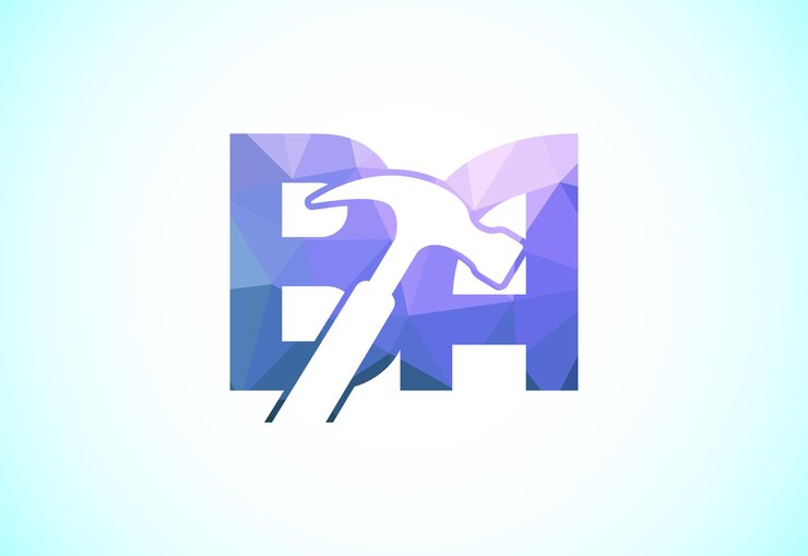 Vector letra inicial ba low poly logo design vector plantilla alfabeto gráfico símbolo para identidad empresarial corporativa