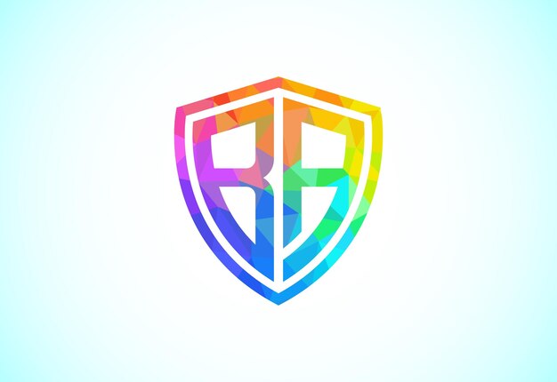 Letra inicial BA Low Poly Logo Design Vector Plantilla Alfabeto gráfico Símbolo para identidad empresarial corporativa