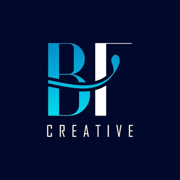 Letra inicial BF Logo BF Carta Diseño Vector Ilustración