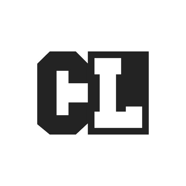 La letra inicial CL Diseño de logotipo Plantilla Logotipo CL