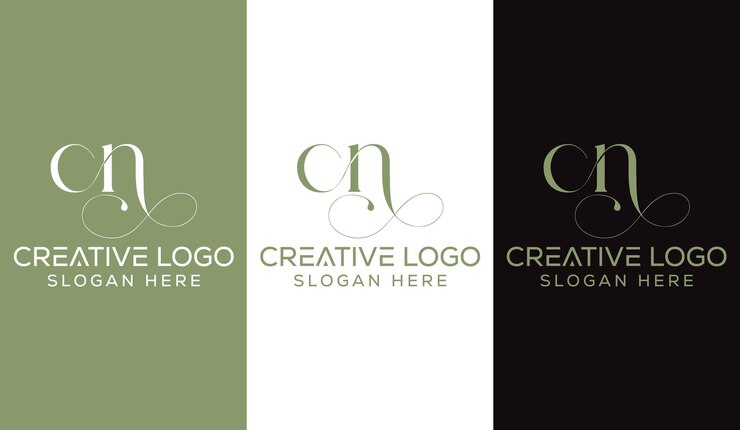 Vector letra inicial cn logo diseño monograma creativo moderno signo símbolo icono