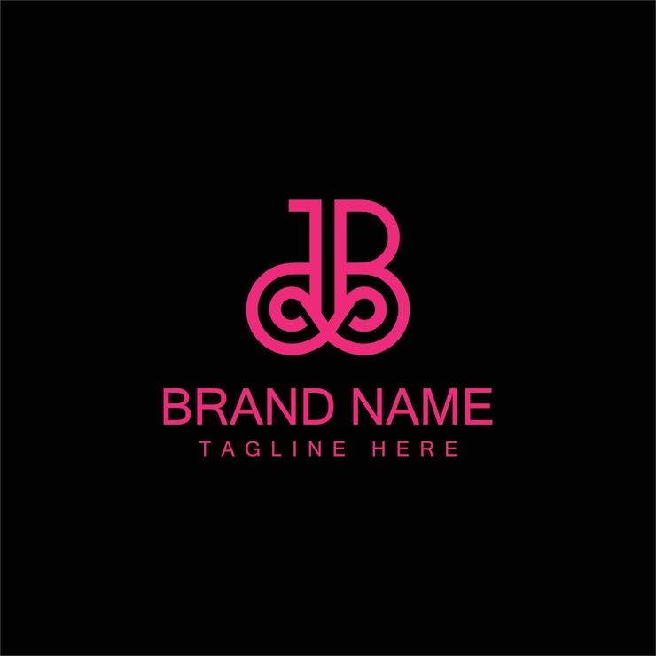 Vector la letra inicial creativa del logotipo de db es el logotipo comercial mínimo.