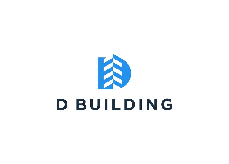 Vector la letra inicial d con la ilustración vectorial del diseño del logotipo de home building
