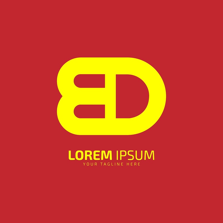 Vector letra inicial db o bd icono de vector de logotipo abstracto y lineal mínimo