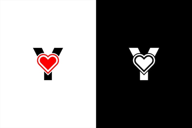 Vector la letra inicial y el diseño del logotipo amor la letra y los logotipos de san valentín vector logotipo moderno diseños de logotipos vector