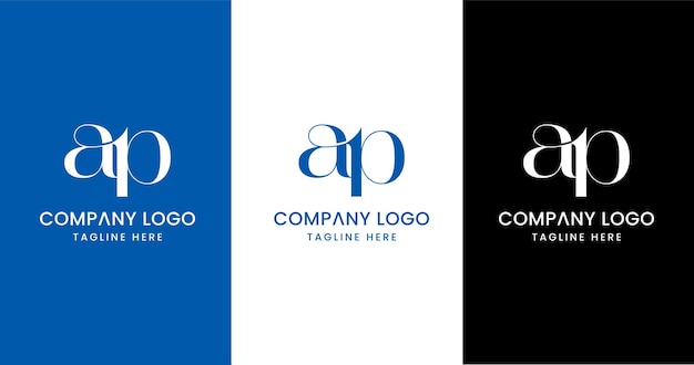 Letra inicial Diseño de logotipo AP Signo de símbolo moderno creativo excepcional