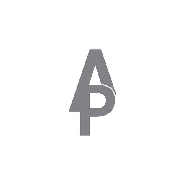 Letra inicial Diseño de logotipo AP Signo de símbolo moderno creativo excepcional