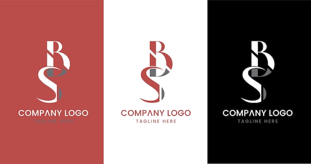 Letra inicial Diseño de logotipo BS Signo de símbolo moderno creativo excepcional