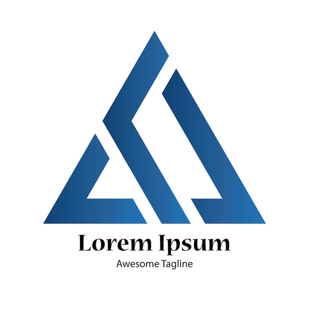 Letra inicial Un diseño de logotipo de gradiente abstracto