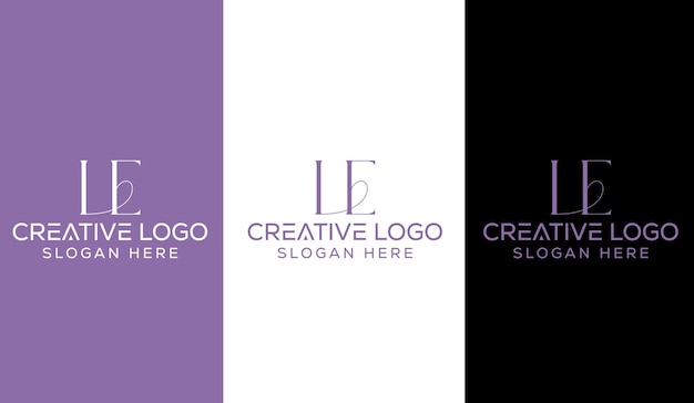 Letra inicial LE Diseño de logotipo Icono de símbolo moderno creativo