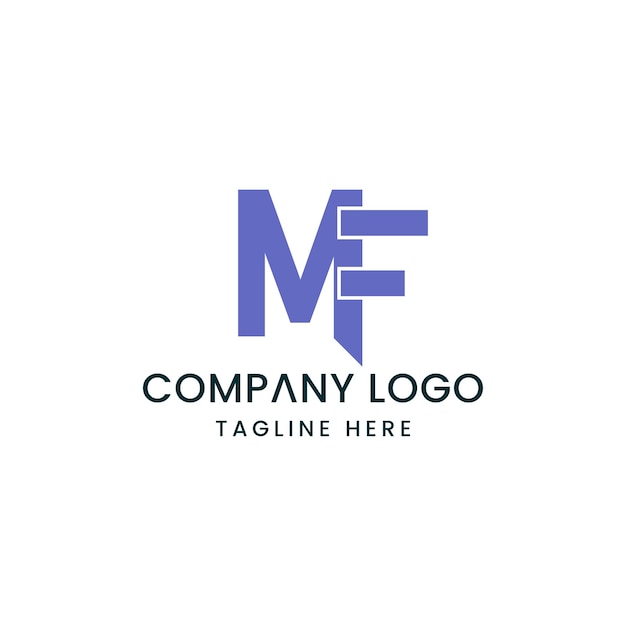 Letra inicial Diseño de logotipo MF Signo de símbolo moderno creativo excepcional