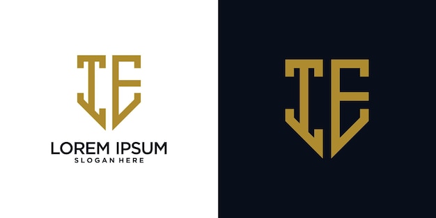 Letra inicial del diseño del logotipo del monograma i combinada con elemento de escudo y concepto creativo