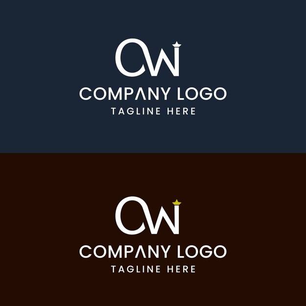 Letra inicial Diseño del logotipo OVW Signo de símbolo moderno creativo sobresaliente