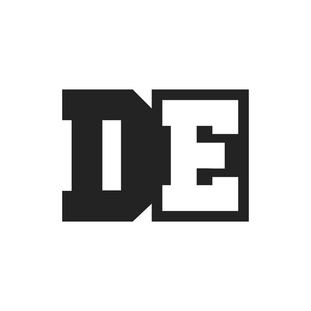 La letra inicial DE El diseño del logotipo La plantilla DE El logotipo
