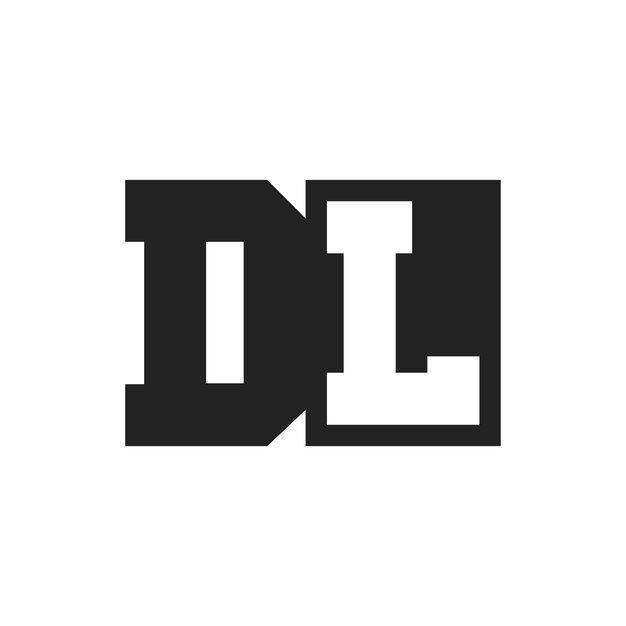 La letra inicial DL Diseño de logotipo plantilla DL Logotipo