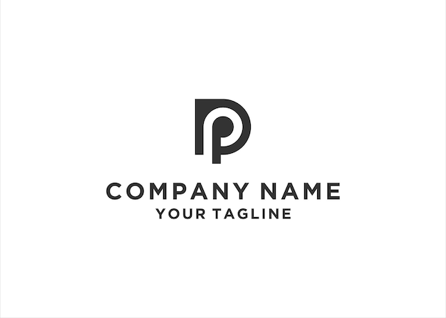 La letra inicial DP PD El diseño del logotipo Ilustración vectorial