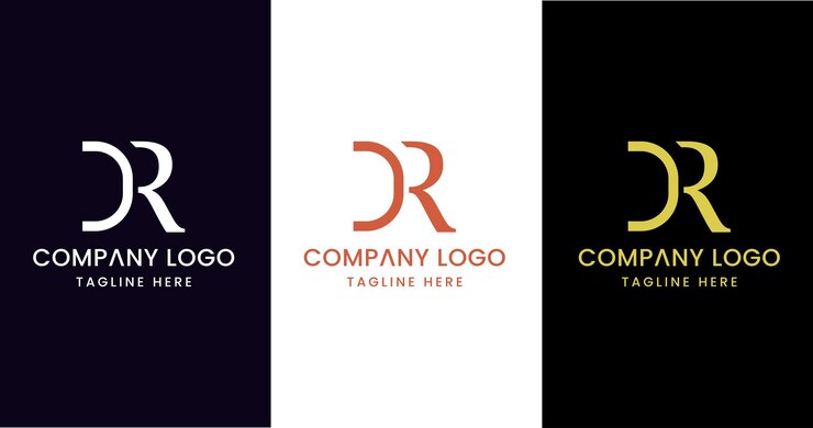 Vector letra inicial dr diseño de logotipo signo de símbolo moderno creativo excepcional